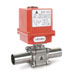 Ball Valves with Electric Actuator 24 DVC ,3 pc,EL-955EB, Electric Automation Hygienic Ball Valve 24 DVC, 3 Piece,  , Tube End 